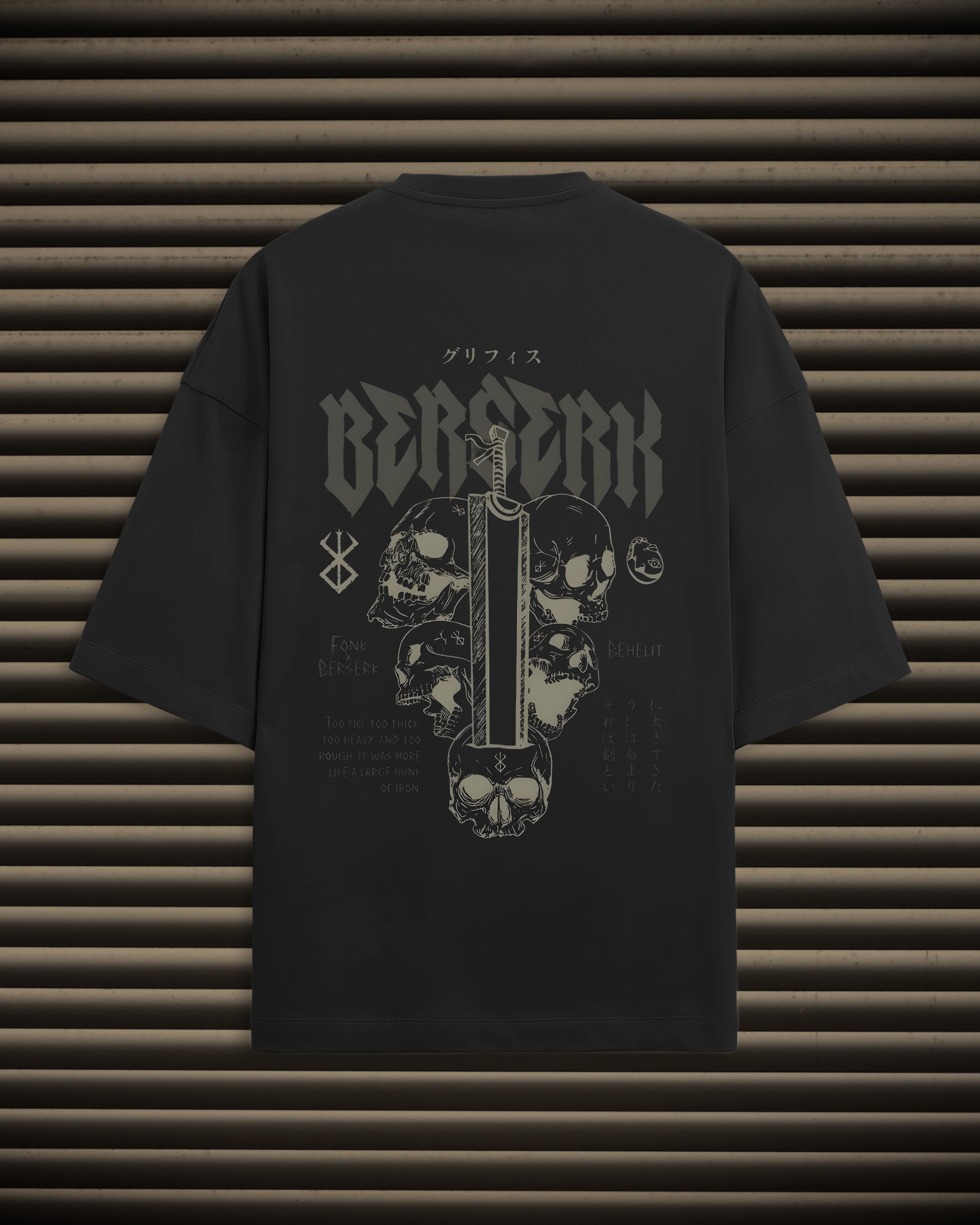 Berserk "Dragon Slayer" Oversized Graphic Unisex Tee | Dark Fantasy Anime Streetwear