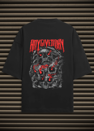 Any Given Day "Crimson Soul" Oversized Graphic Unisex Tee | Metalcore Streetwear