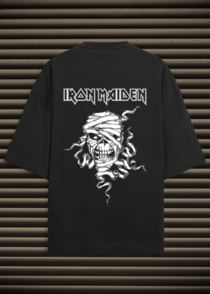 Iron Maiden Powerslave Mummy Eddie Oversized Graphic Unisex Tee - Vintage Metal Streetwear